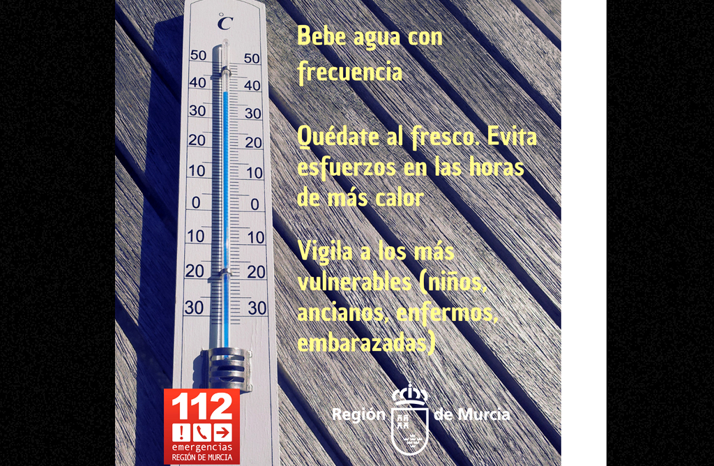 La Región de Murcia estará en alerta por altas temperaturas este sábado